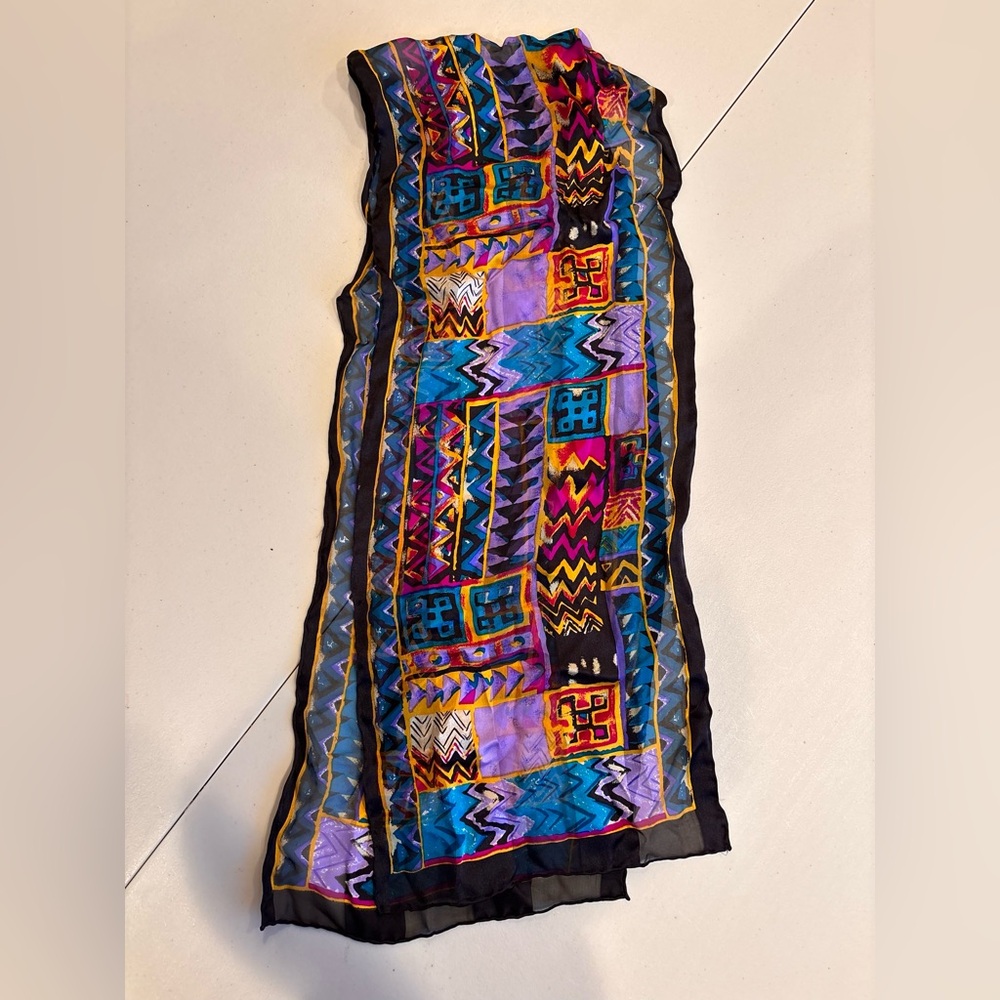 Women’s rectangular 100% silk scarf - image 2